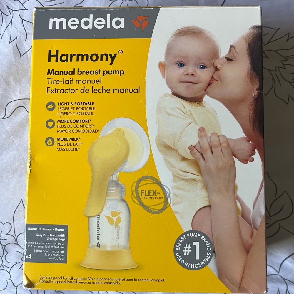 Medela Harmony Breast Pump with Yellow Accents Manual breast pump